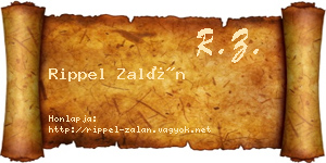 Rippel Zalán névjegykártya